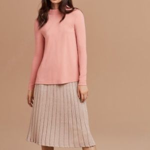 Aritzia Wilfred Chatoyer light pink open back blouse